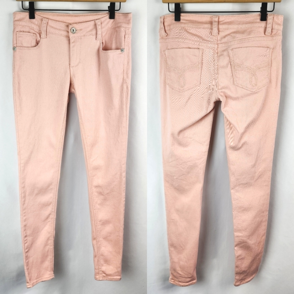 Alloy Apparel Pink Skinny Denim Jean Pants Size 7x32